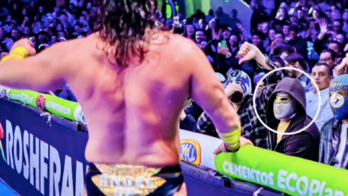 Así fue captado Bad Bunny en la lucha libre de la Arena México con una máscara del Místico (Videos)