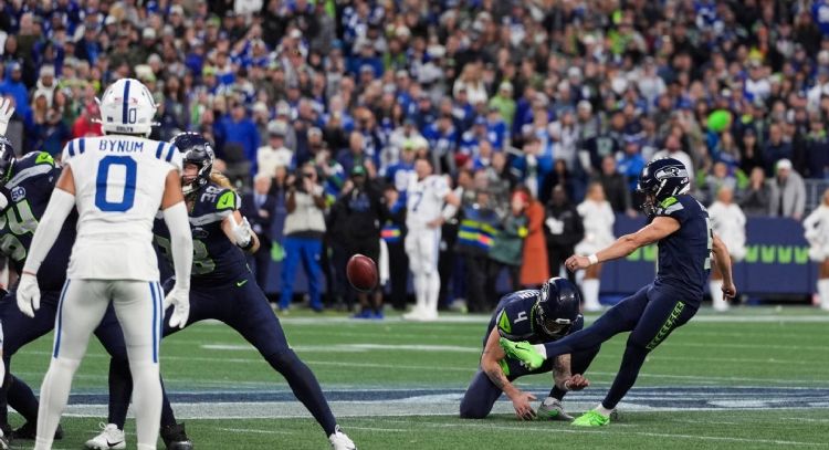 Los Seahawks superan a los Colts 18-16 con un gol de campo de 56 yardas de Jason Myers