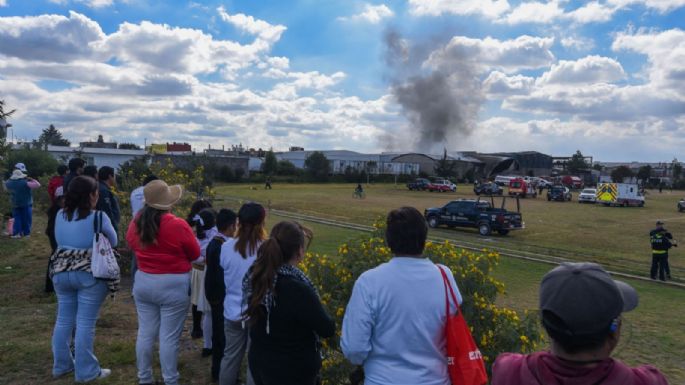 Sheinbaum informó que aeronave se desplomó en Toluca por posible falla técnica