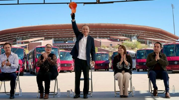 Gobernador Durazo entrega unidades para un transporte público más seguro y moderno, sin aumento a tarifas