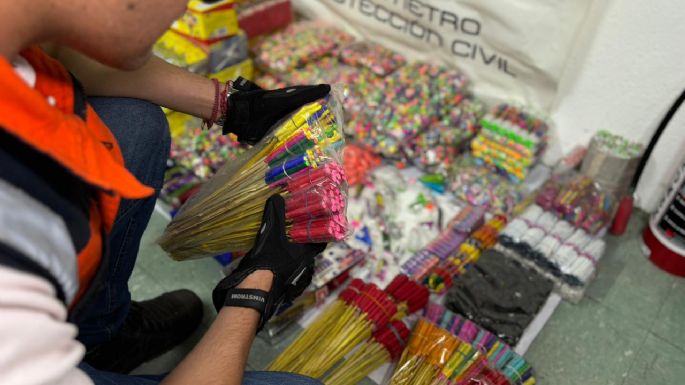 Decomisan 327 kilos de pirotécnica en el Metro, la mayoría en la estación Merced