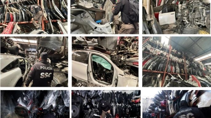Aseguran mil 863 toneladas de autopartes en CDMX