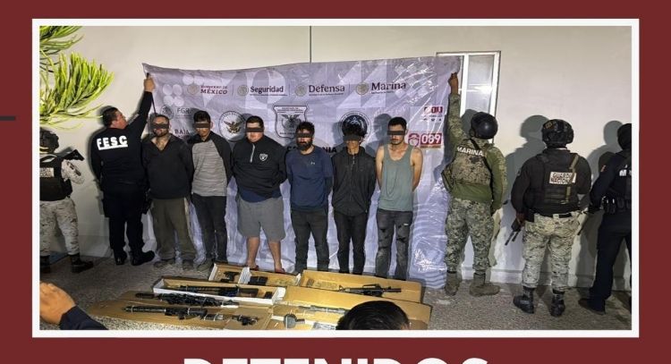 Balacera en Rosarito deja dos policías heridos, seis detenidos y un criminal abatido
