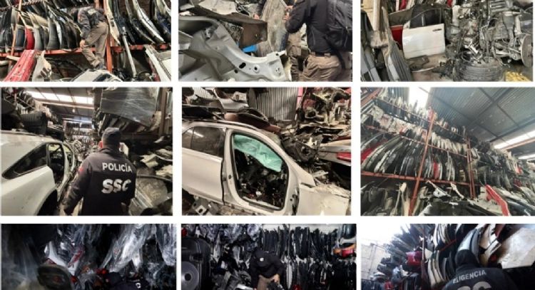 Aseguran mil 863 toneladas de autopartes en CDMX