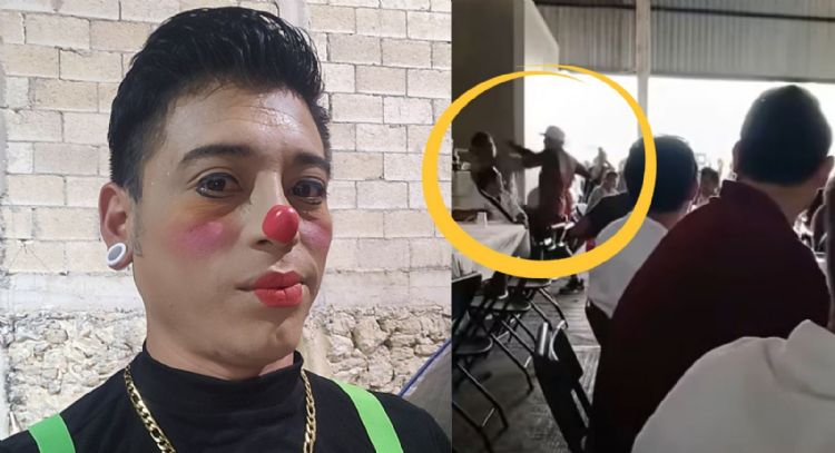 Payaso Pichurris agrede a trabajador en posada tras comentario sobre su esposa (VIDEO)