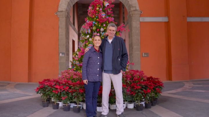 Este es el mensaje navideño que envió Sheinbaum y Tarriba desde Palacio Nacional (Video)