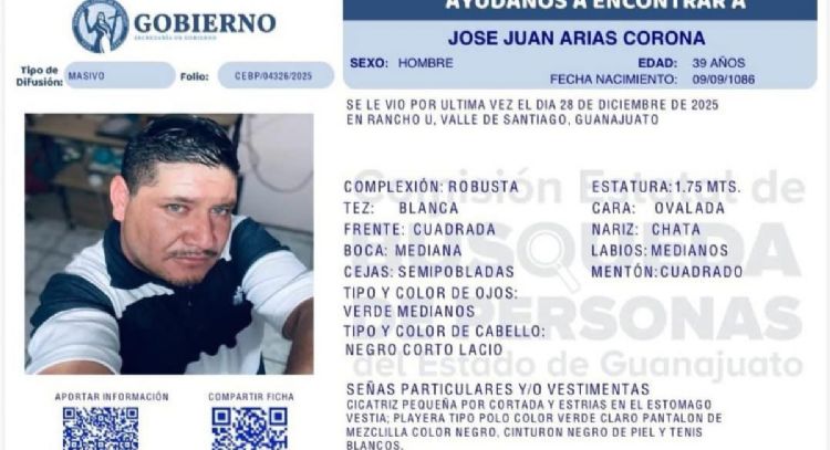 Buscan ahora a padre de un joven desaparecido por militares en Valle de Santiago