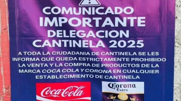 Municipio de Hidalgo prohíbe compra y venta de Coca-Cola; impondrá multa de hasta 5 mil pesos