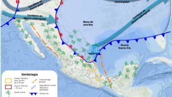 Llega el frente frío 26; lluvias fuertes e intensas este jueves en los siguientes estados