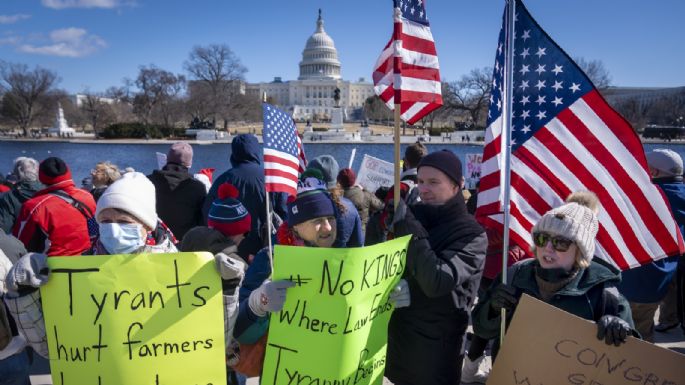 "Deporten a Musk, destronen a Trump": protestan en EU contra política de despidos (Video)