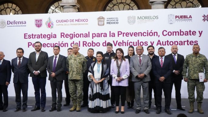 CDMX, Edomex, Morelos, Hidalgo y Puebla crean estrategia contra el robo de vehículos y autopartes