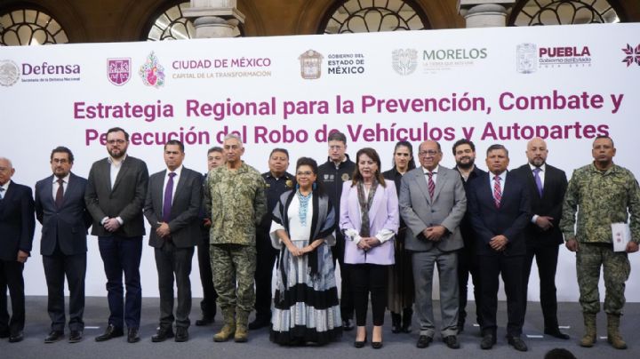 CDMX, Edomex, Morelos, Hidalgo y Puebla crean estrategia contra el robo de vehículos y autopartes