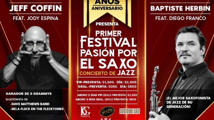 Festival “Pasión por el Saxo”, primera edición con Jeff Coffin y Baptiste Herbin