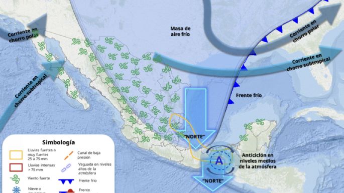 Amenaza nueva masa de aire frío a partir de la siguiente fecha; así lloverá entre lunes y jueves