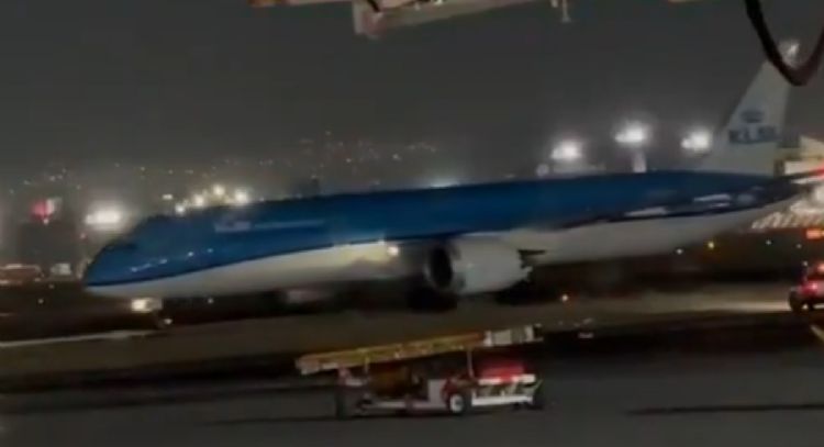 El AICM descarta aterrizaje de emergencia de avión procedente de Ámsterdam (Video)