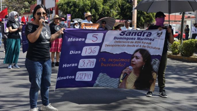 Reclaman a Salomón Jara por la desaparición de Sandra Domínguez en Oaxaca