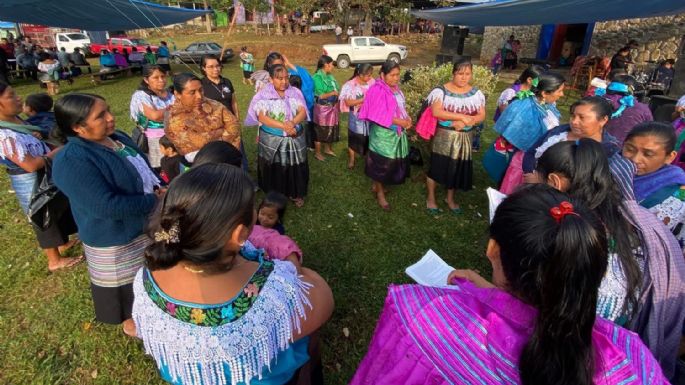 Tsotsiles en Chiapas marcharon para exigir “alto a la violencia a las mujeres en todas sus formas”