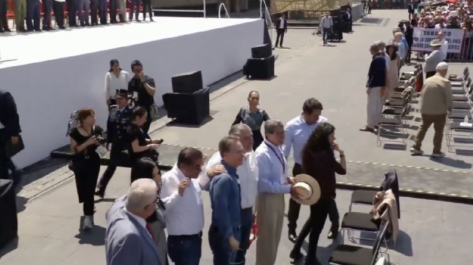 Adán Augusto y Monreal dan la espalda a Sheinbaum por tomarse foto con el hijo de AMLO (Video)