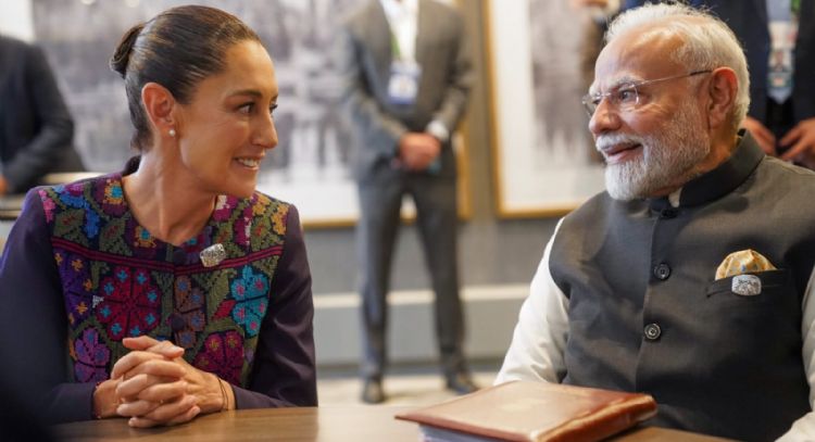 Sheinbaum se reúne con Modi; agradece a Carney la invitación al G7
