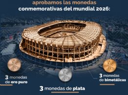 Gobierno mexicano lanzará monedas conmemorativas por Mundial 2026