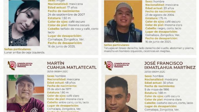 Hallan muertas en Omealca, Veracruz, a cuatro personas reportadas como desaparecidas