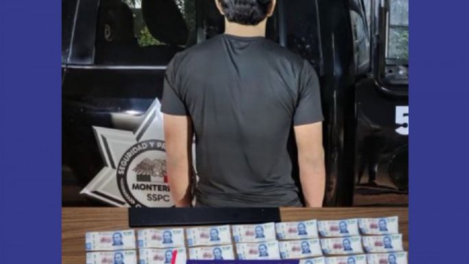 Menor de edad es detenido por orinar en la vía pública; le hallan 24 mil pesos en billetes falsos