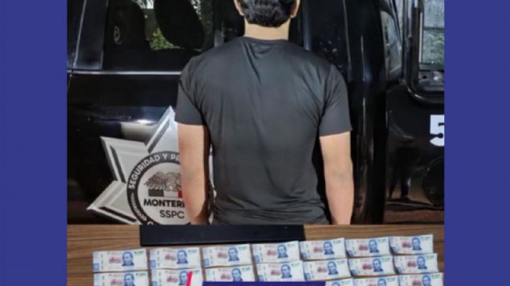 Menor de edad es detenido por orinar en la vía pública; le hallan 24 mil pesos en billetes falsos