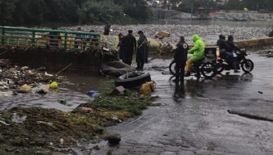 Se desborda presa Becerra en Álvaro Obregón tras activarse la Alerta Púrpura por lluvias (Video)