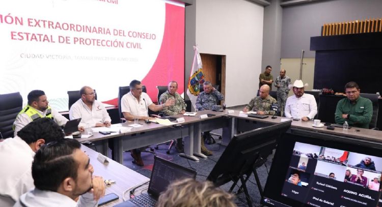 Ordena gobernador Américo Villarreal reforzar acciones preventivas ante tormenta Barry