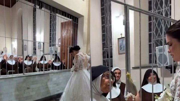 Exmonja de clausura visita su antiguo convento el día de su boda y rompe en llanto (VIDEO)