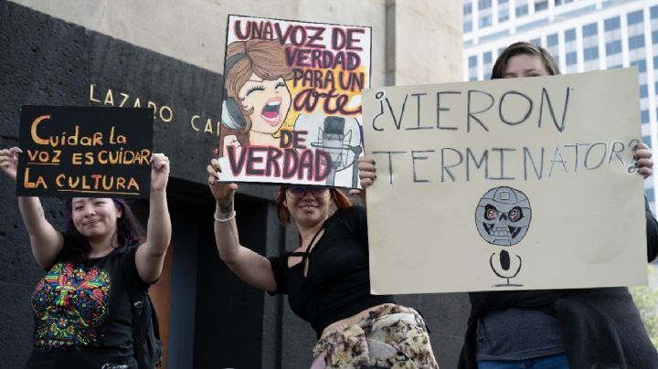 Artistas y productores protestan en CDMX contra el uso de la Inteligencia Artificial