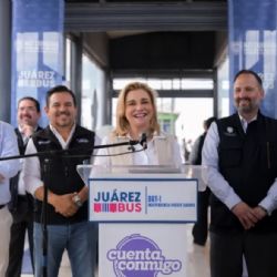 Gobernadora de Chihuahua pone en marcha 9 estaciones más del BRT-1 en Ciudad Juárez