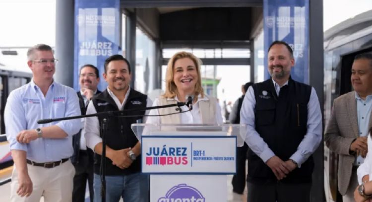 Gobernadora de Chihuahua pone en marcha 9 estaciones más del BRT-1 en Ciudad Juárez