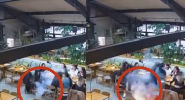 Captan explosión de una pila de celular en pleno restaurante de CDMX (VIDEO)