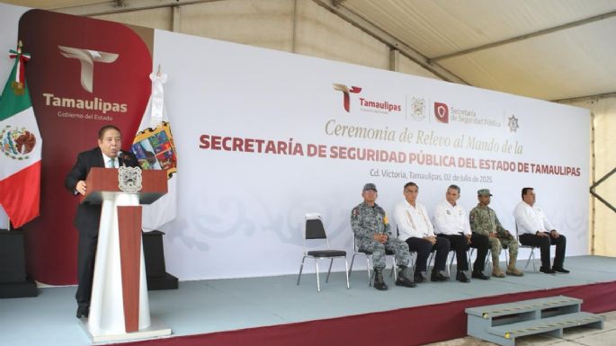 Gobernador Américo Villarreal toma protesta al nuevo secretario de Seguridad Pública de Tamaulipas