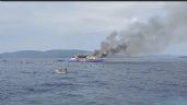 Foto ilustrativa de la nota titulada: Un ferry de pasajeros indonesio se incendia en el mar y deja al menos 5 muertos (Videos)