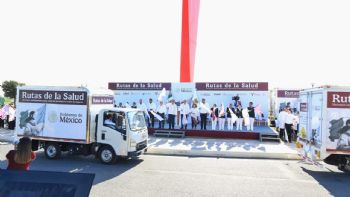 Da Américo banderazo histórico a las Rutas de la Salud en Tamaulipas; garantizan abasto de medicamen