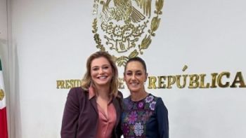 Gobernadora de Chihuahua asiste a mesa de seguridad encabezada por la presidenta Claudia Sheinbaum