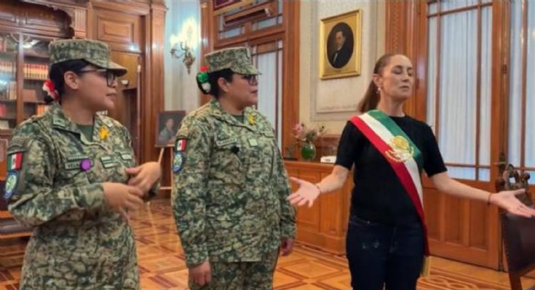 Así se hizo la banda presidencial que Sheinbaum usará para dar el Grito de Independencia (Video)