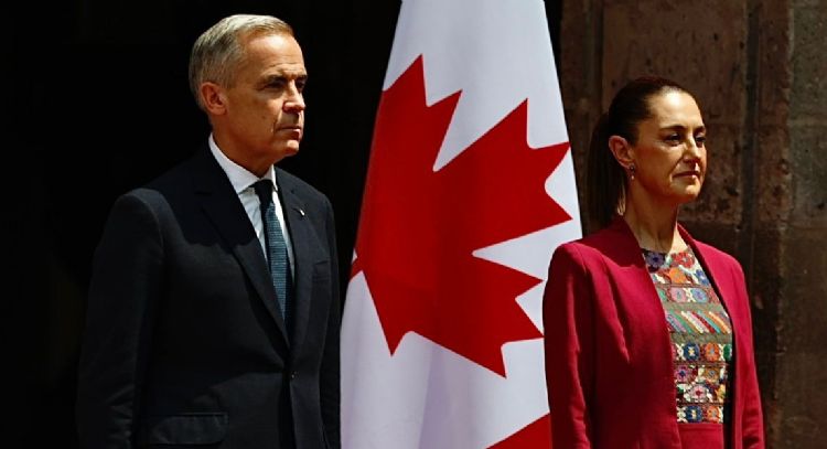 Sheinbaum se reúne con Carney para hablar de comercio antes de revisar el T-MEC
