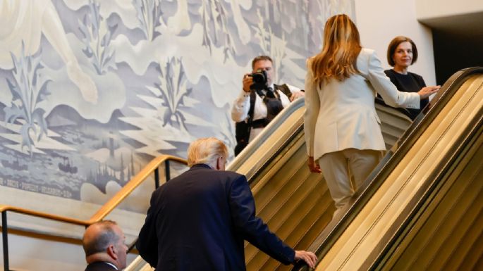 Trump se queja de escalera y teleprompter; la ONU culpa al equipo del presidente (Video)