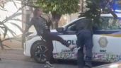 Foto ilustrativa de la nota titulada: Captan a una mujer insultando y pateando a un policía en la Benito Juárez (Video)
