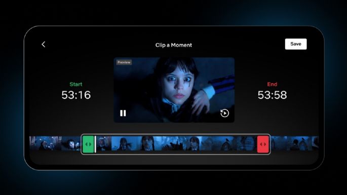 Los "Momentos" de Netflix ahora permiten crear clips completos de escenas de series y películas