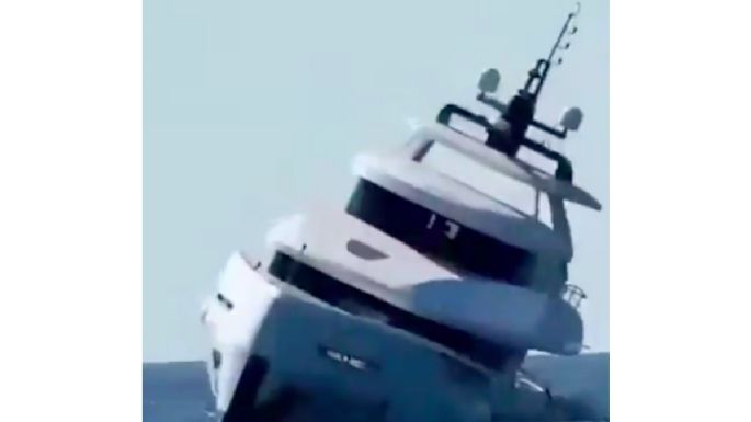 Yate de lujo se hunde en Turquía minutos después de ser inaugurado (Video)