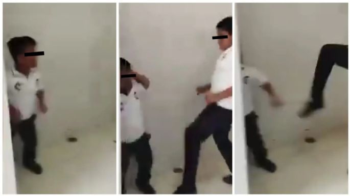 Difunden video donde estudiante de CBTis en Oaxaca golpea a compañero de talla baja