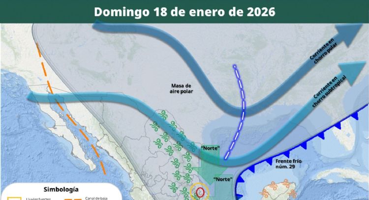 Masa de aire polar del nuevo frente frío 29 congelará el fin de semana a estas entidades