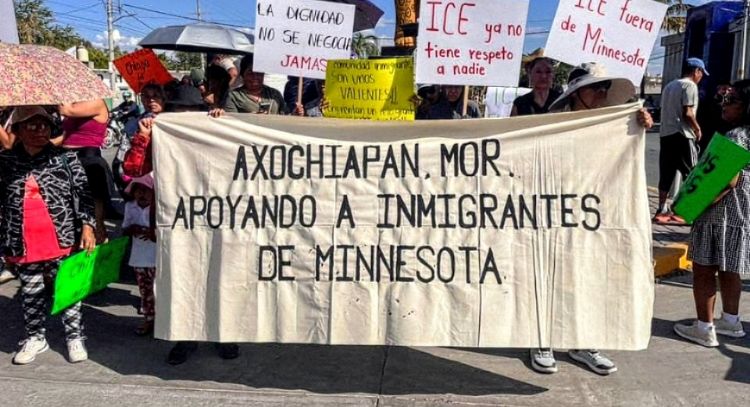 Axochiapan protesta por detenciones de migrantes en EU y expresa solidaridad a distancia (Video)