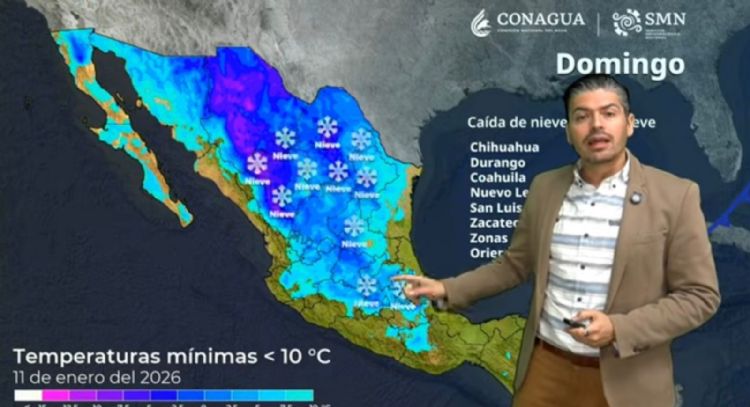 Tormenta invernal, masa de aire polar y frente frío 27 congelarán al país durante el fin de semana