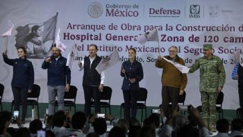 Reporta Durazo 35% de avance en construcción del Hospital del IMSS en San Luis Río Colorado