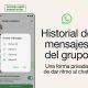 WhatsApp lanza el historial de mensajes en grupo para facilitar poner al día a nuevos integrantes